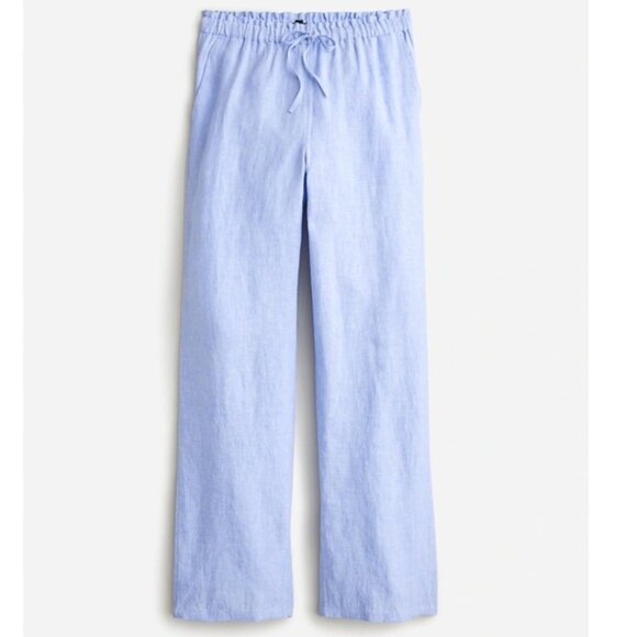 J.Crew Soleil Pant in Linen French Blue - Picture 7 of 7